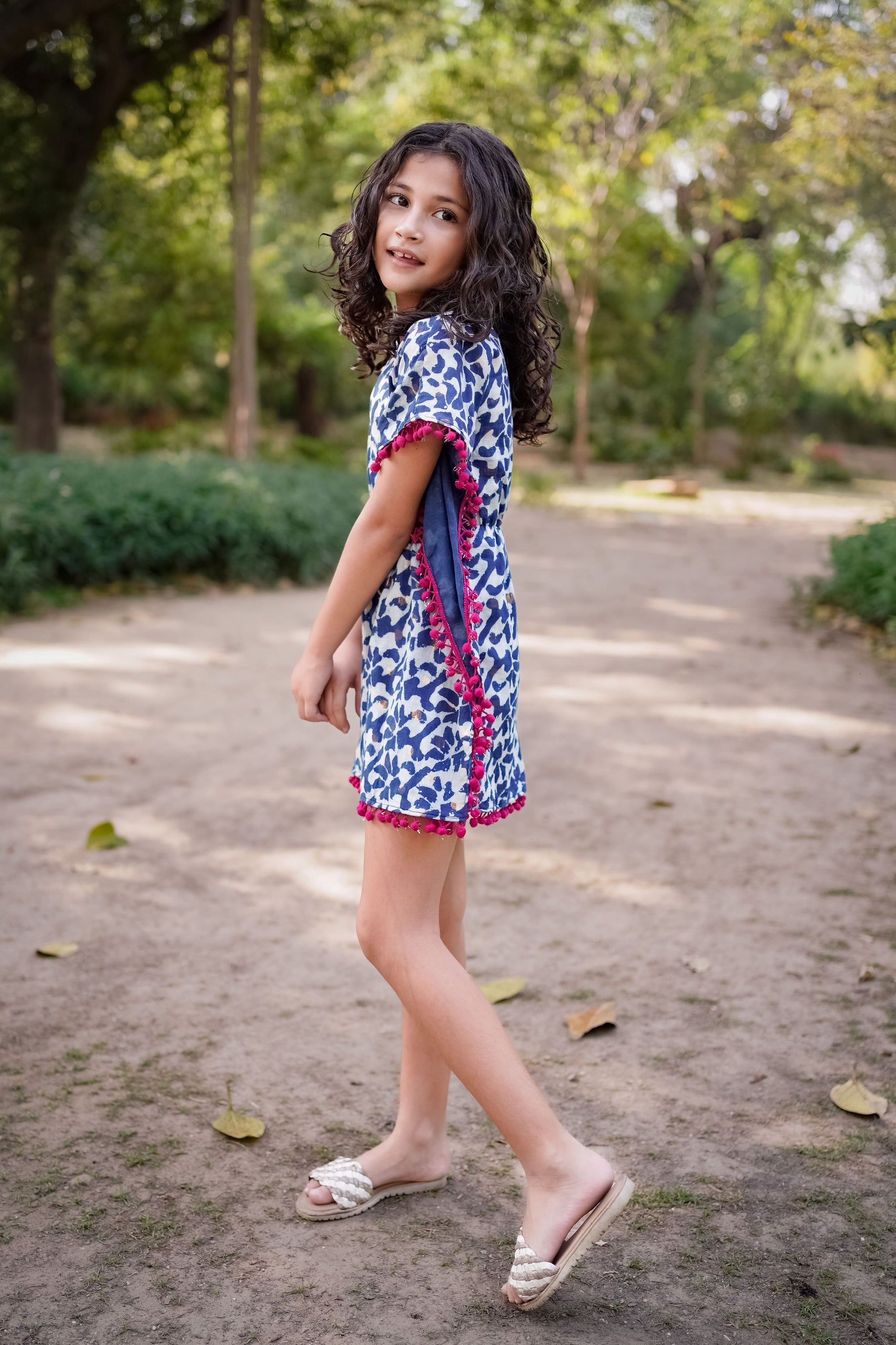 Indigo Kaftan Dress