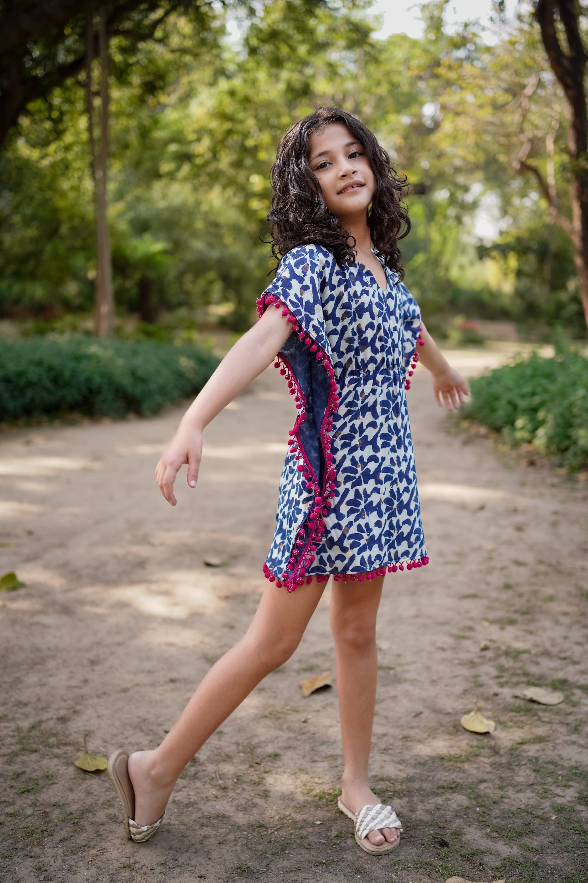Indigo Kaftan Dress