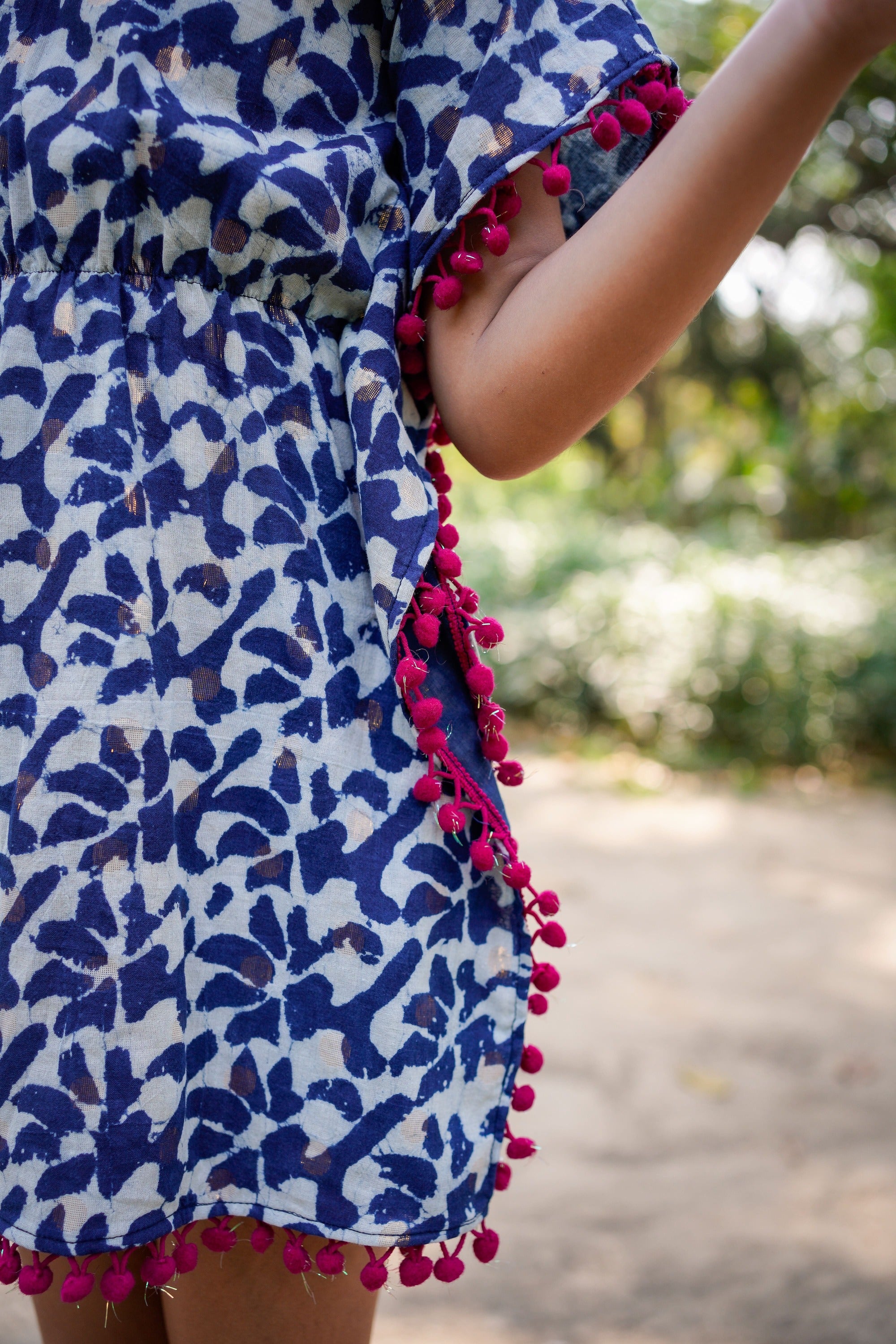 Indigo Kaftan Dress
