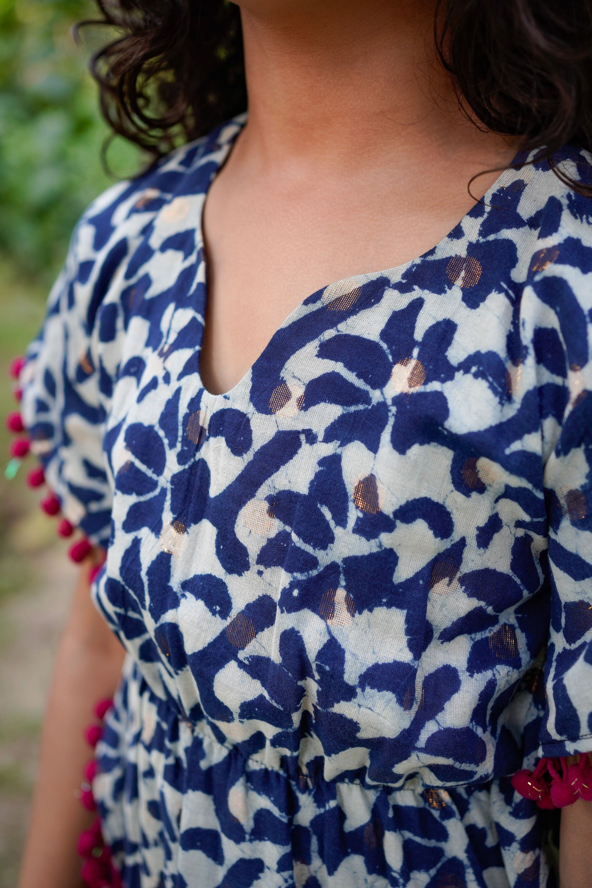 Indigo Kaftan Dress