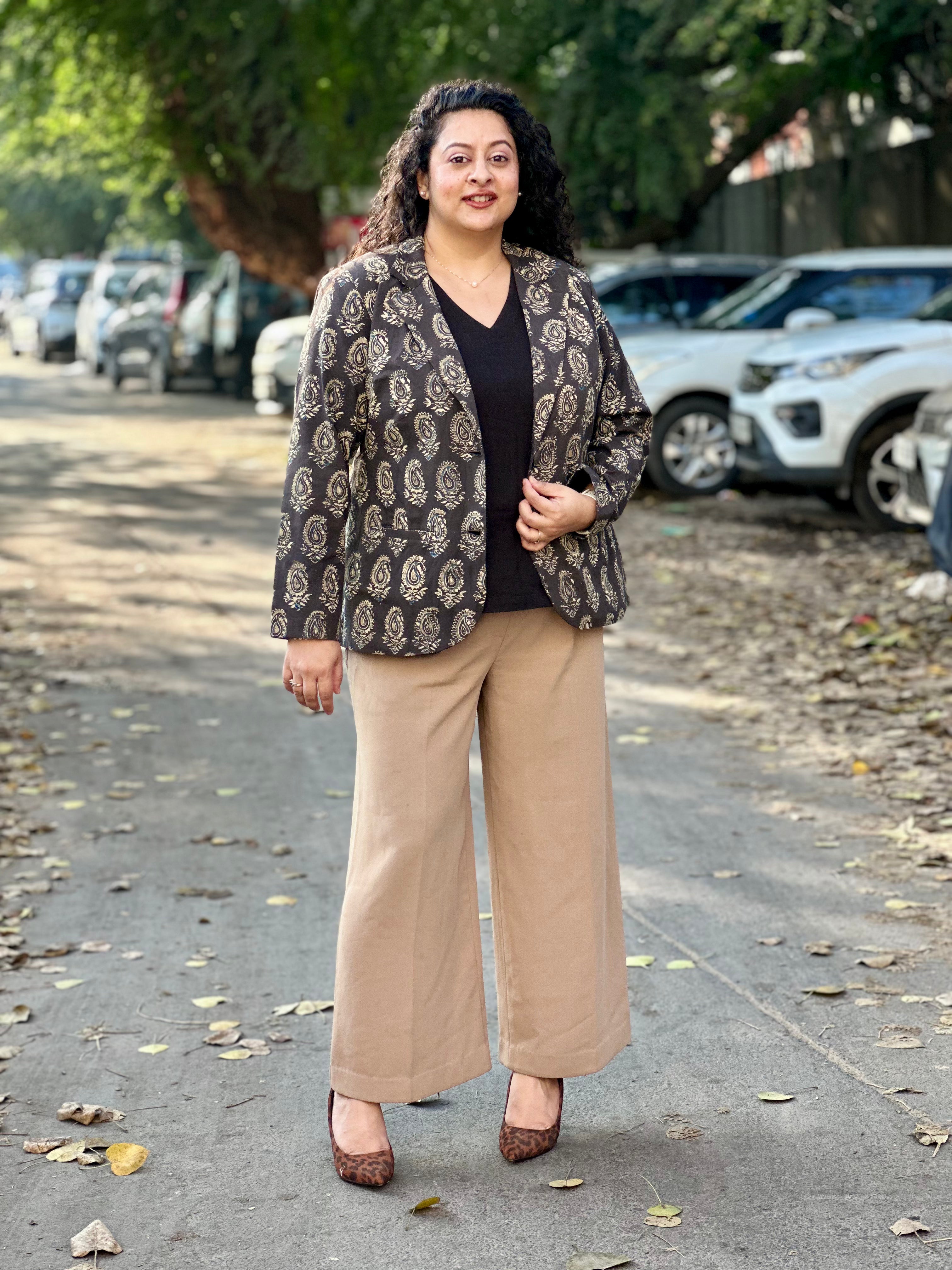 Paisley Power- Paisley Ajrakh Handblock Print Cotton Blaze