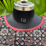 Ajrakh Handblock Print sleeveless cotton blouse