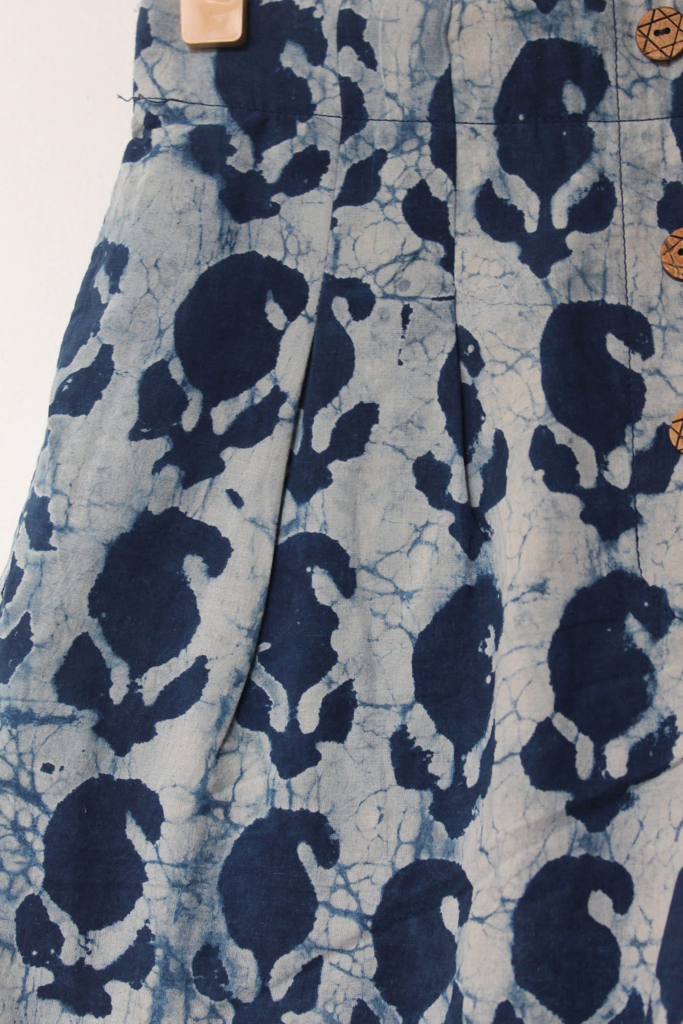 Indigo Dabu Paisley Cotton Shorts