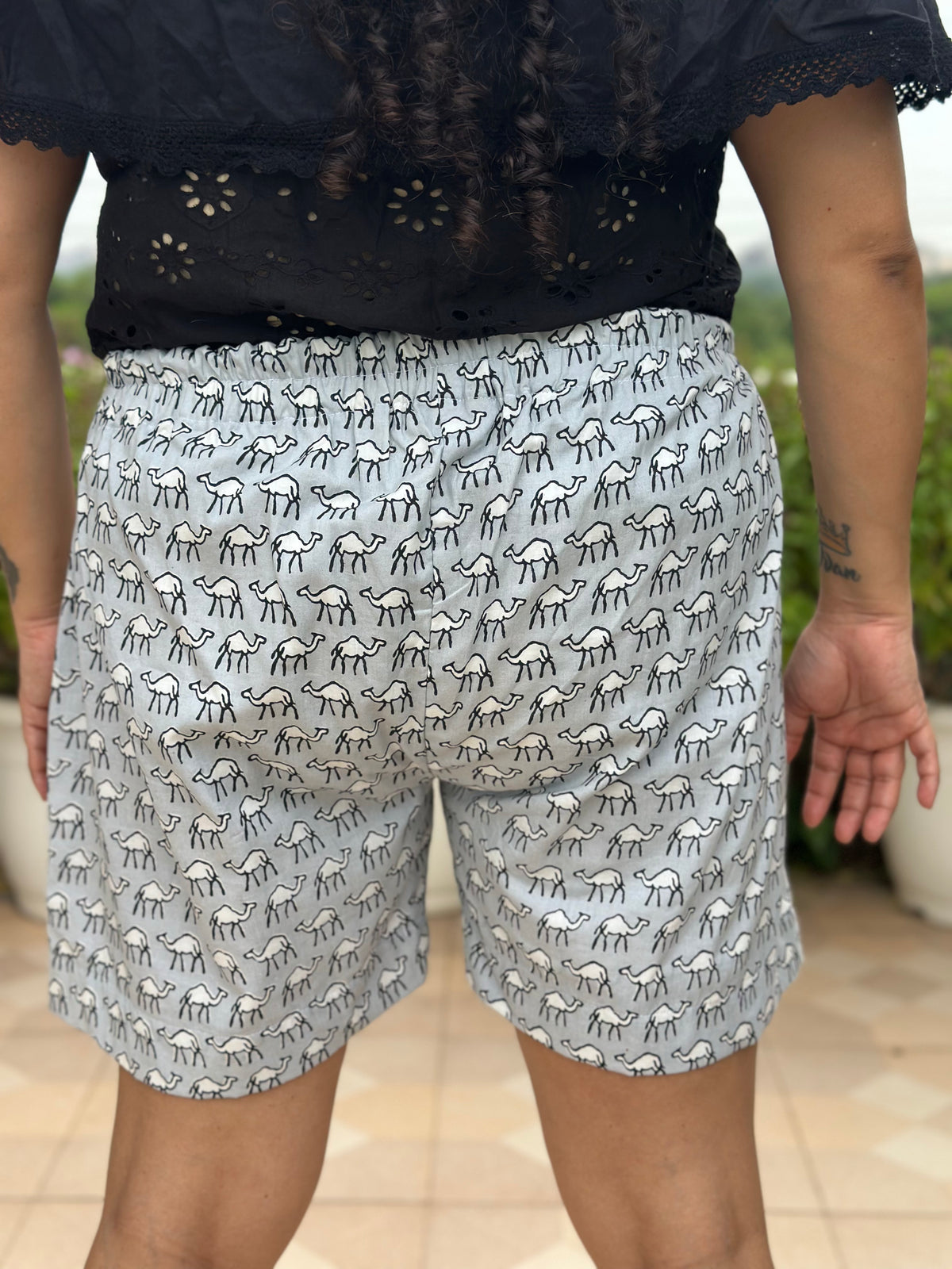 Desert Nomad -Hand block Print Cotton Shorts
