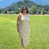 Sunshine bloom-One Shoulder Sanganeri Hand block Print Cotton Dress