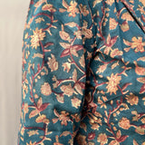 Sea Green Sanganeri Floral Handblock Print Cotton Blazer