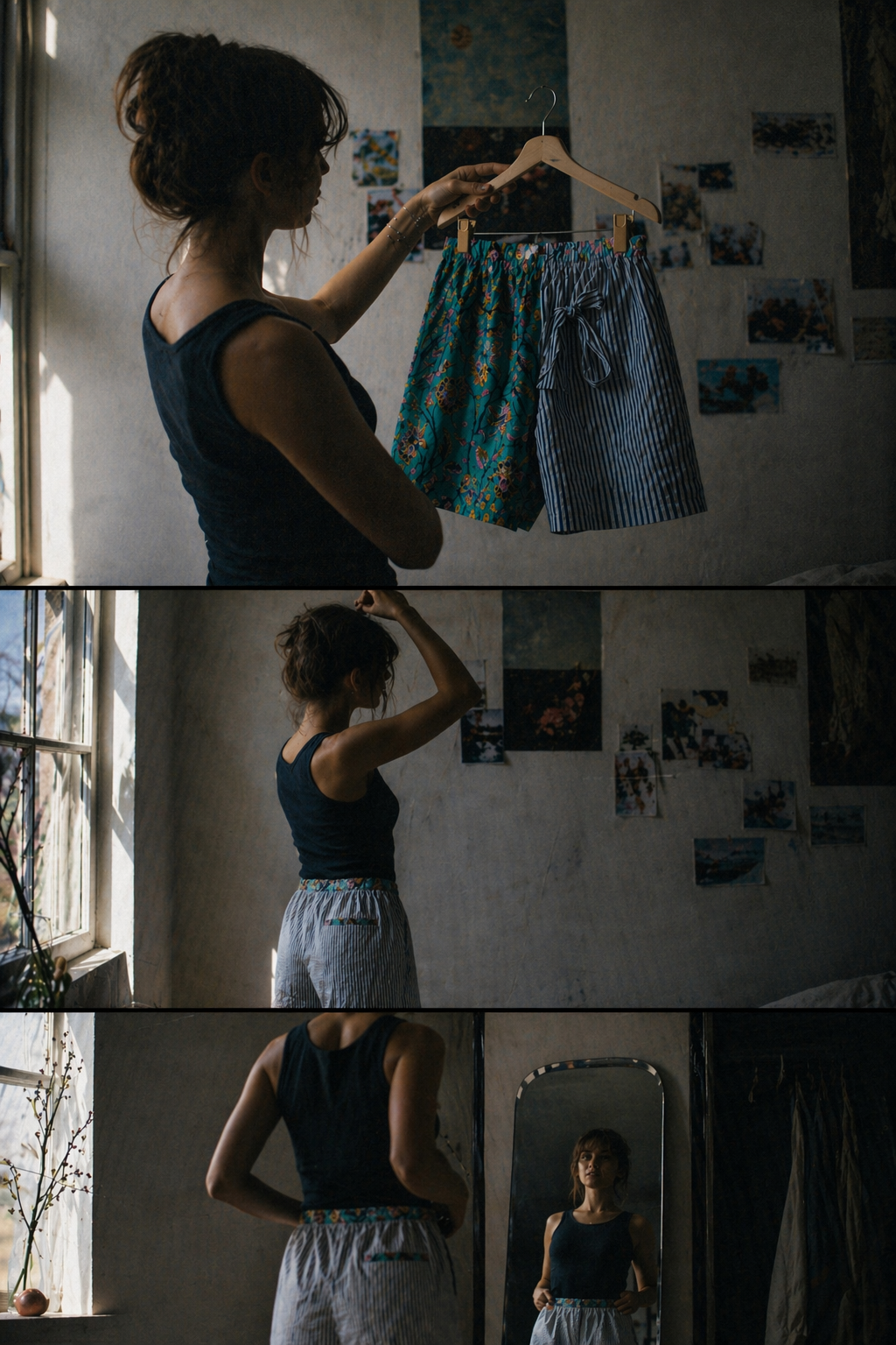 Neel Pushp - Overlap style Handblock print Cotton Shorts