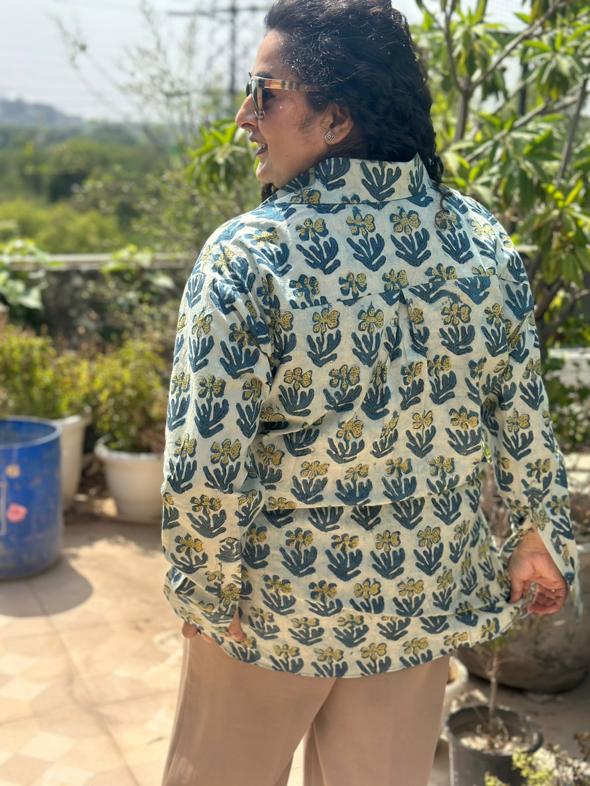 Mehfil- Vanaspati bagru handblock print shirt -