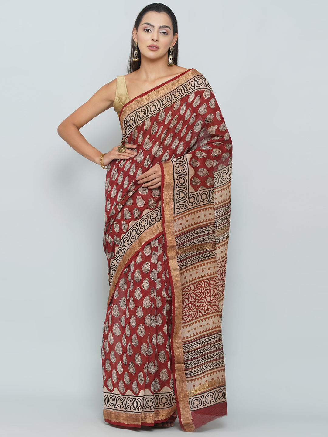 Maheshwari Cotton Saree