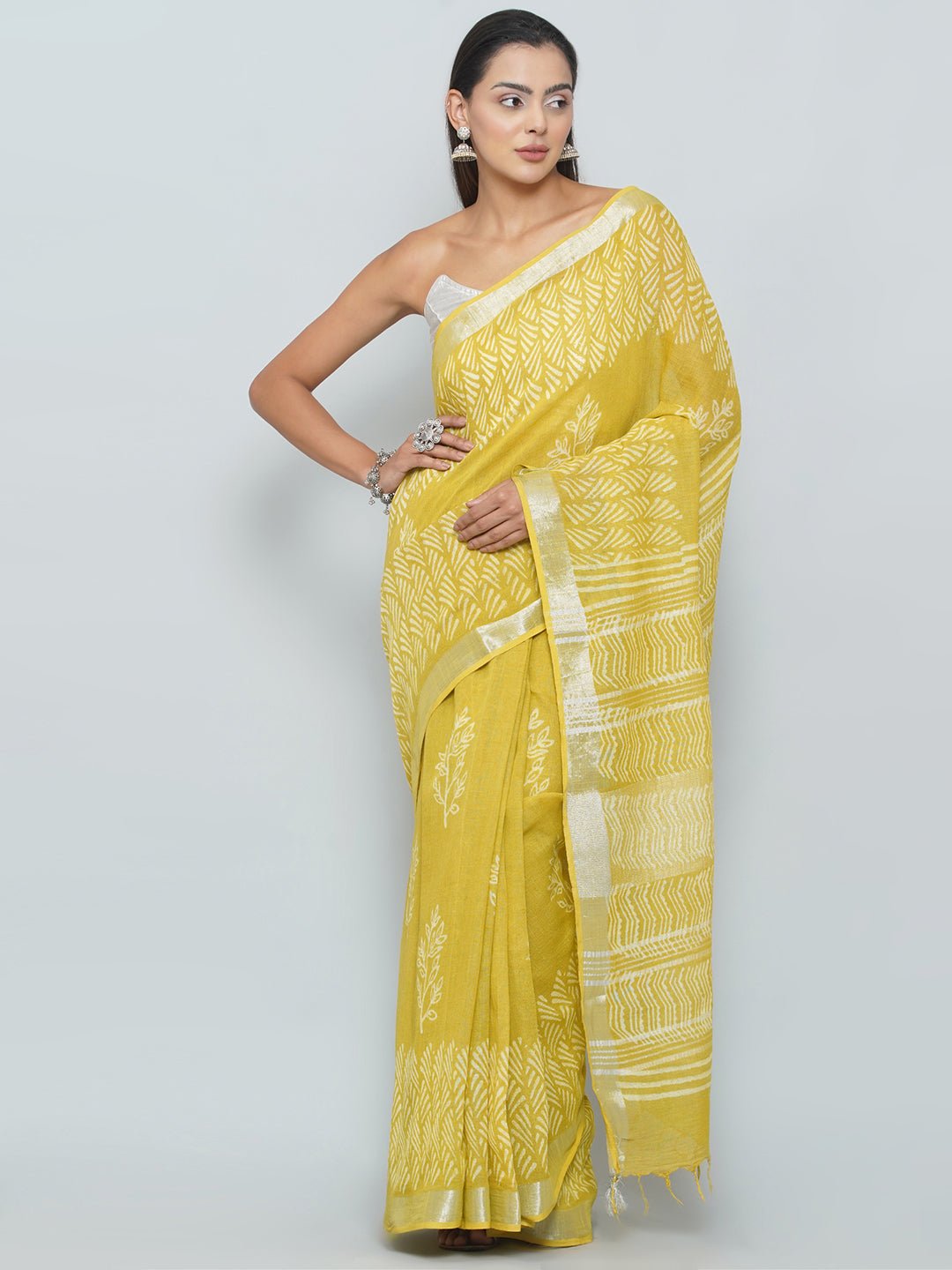 Linen Cotton Saree -