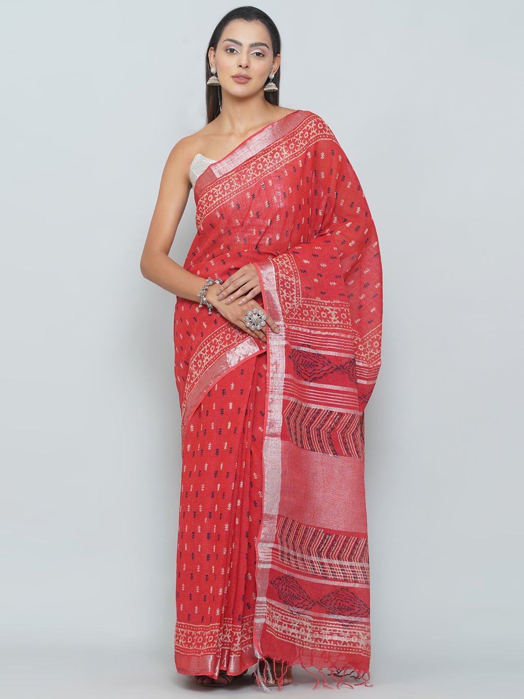 Linen cotton Saree -