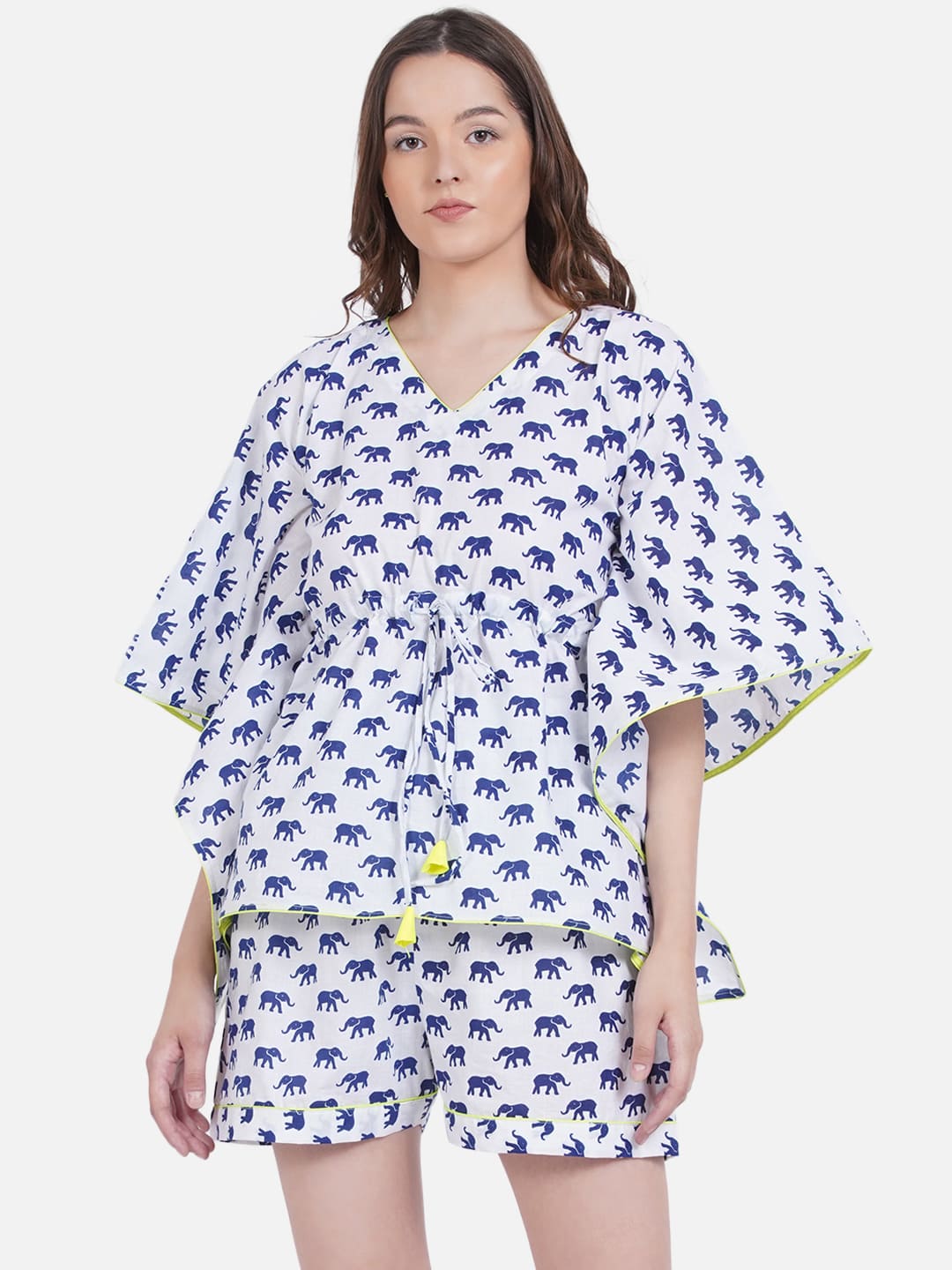 Bagru Kaftan Short Set