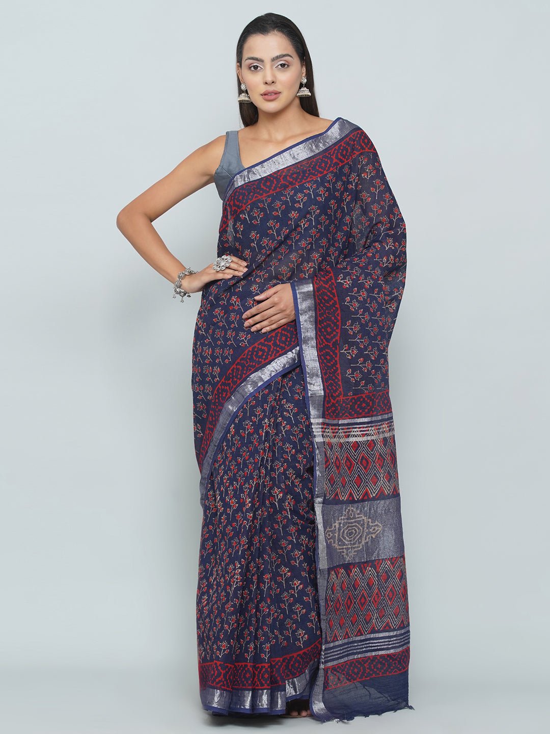 Linen Cotton Saree -