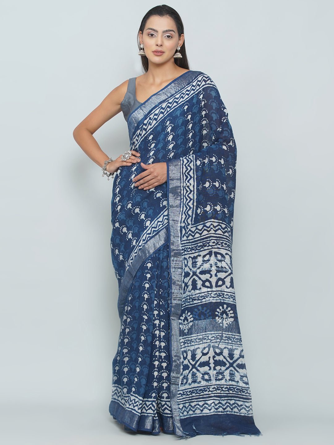 Linen Cotton Saree -