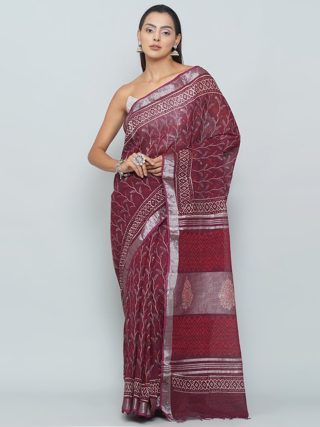 Linen Cotton Saree -