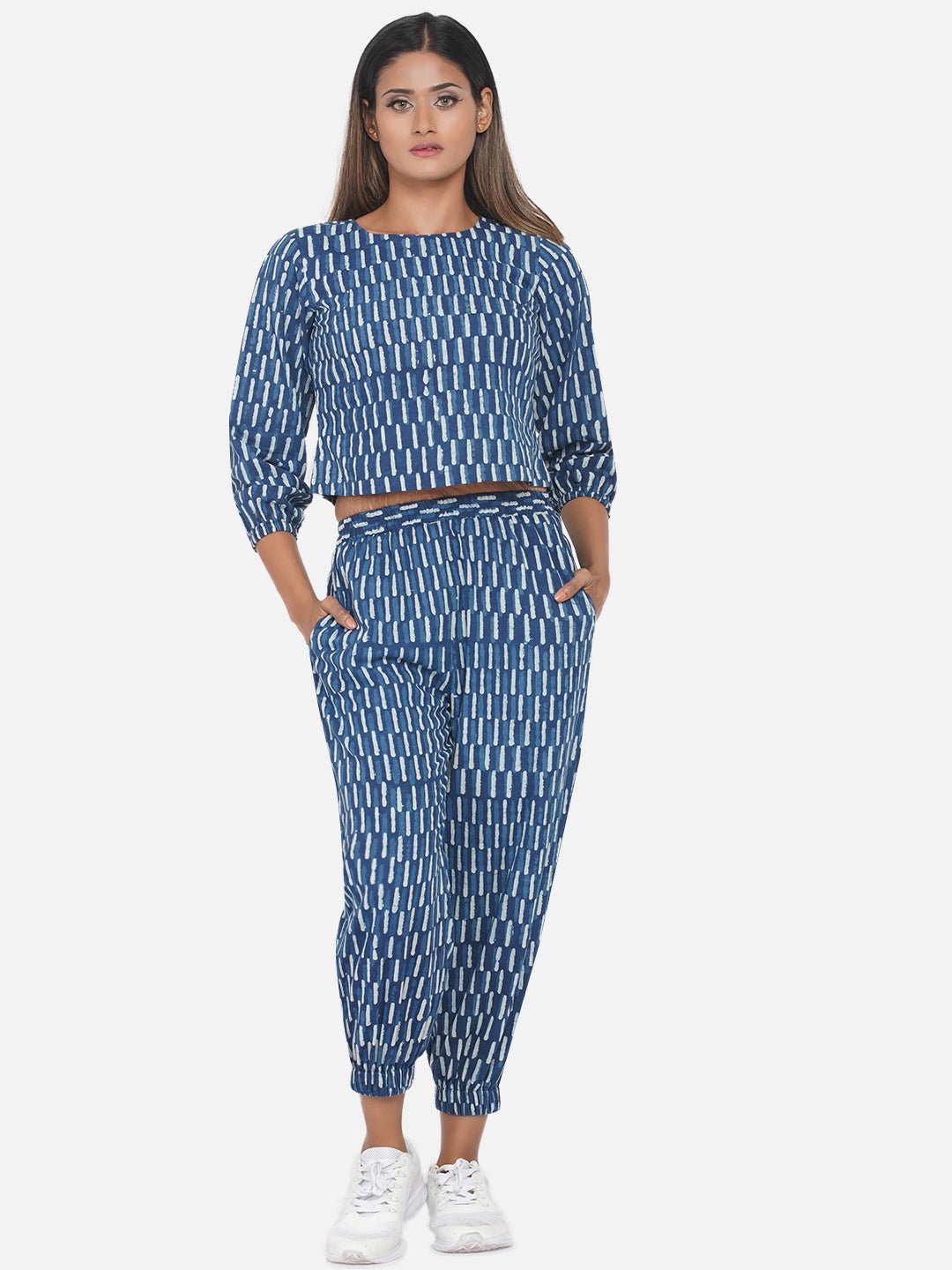 Indigo Crop Top Joggers -