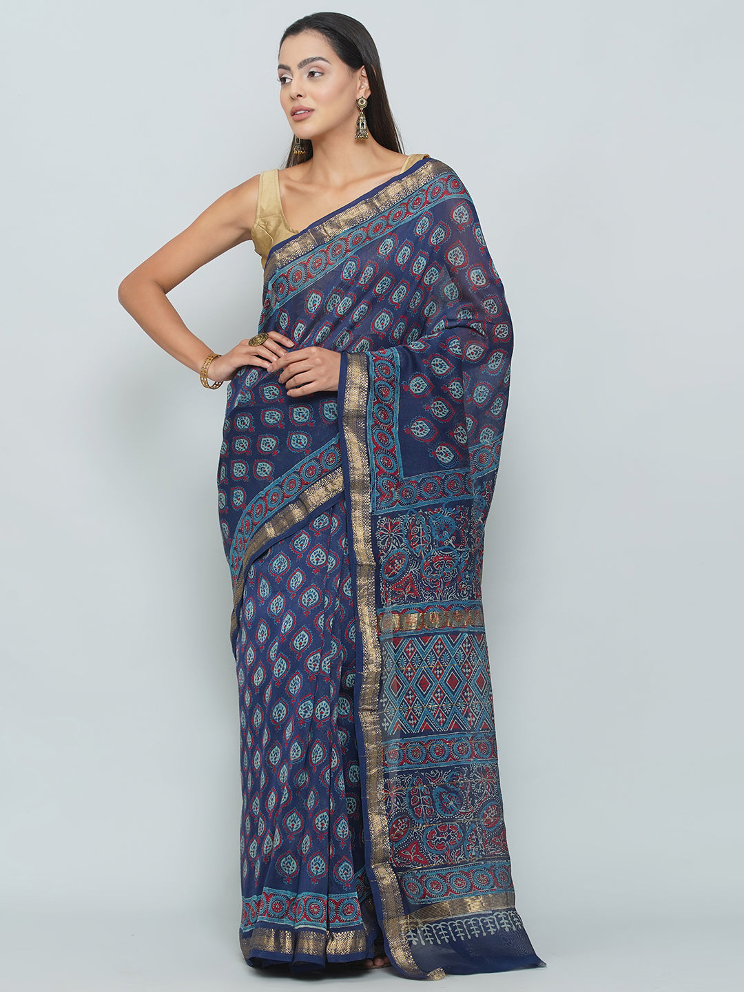 Maheshwari Cotton Saree