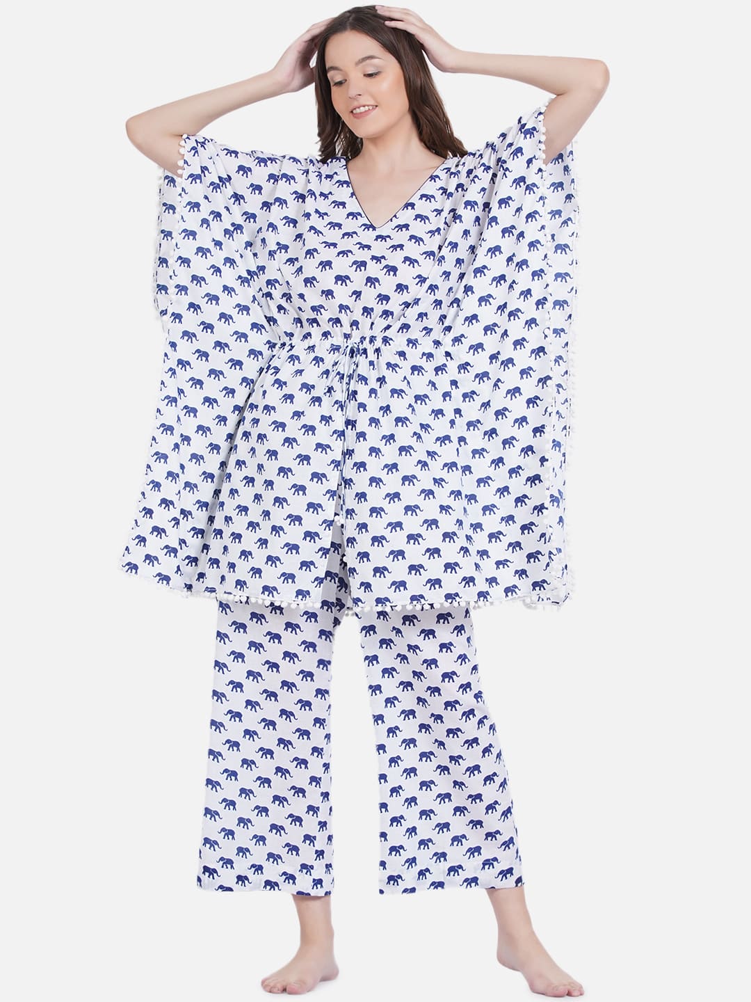 Bagru Kaftan Pant Set