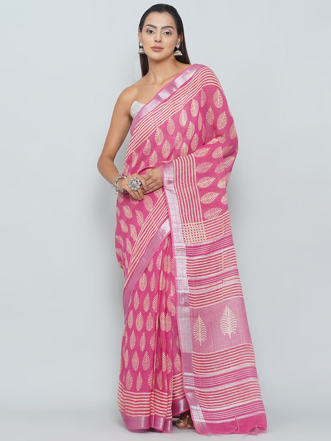 Linen Cotton Saree -