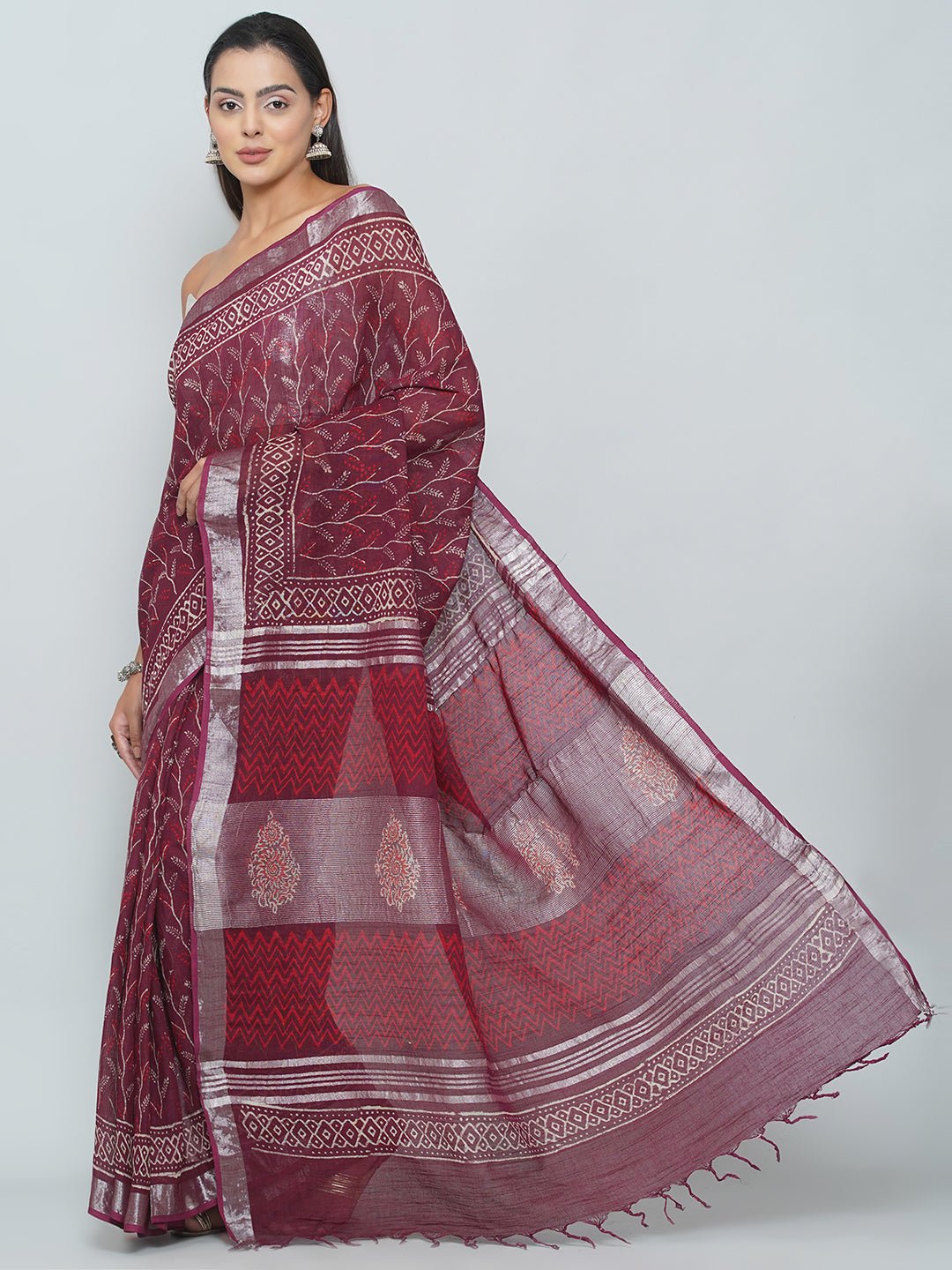 Linen Cotton Saree -