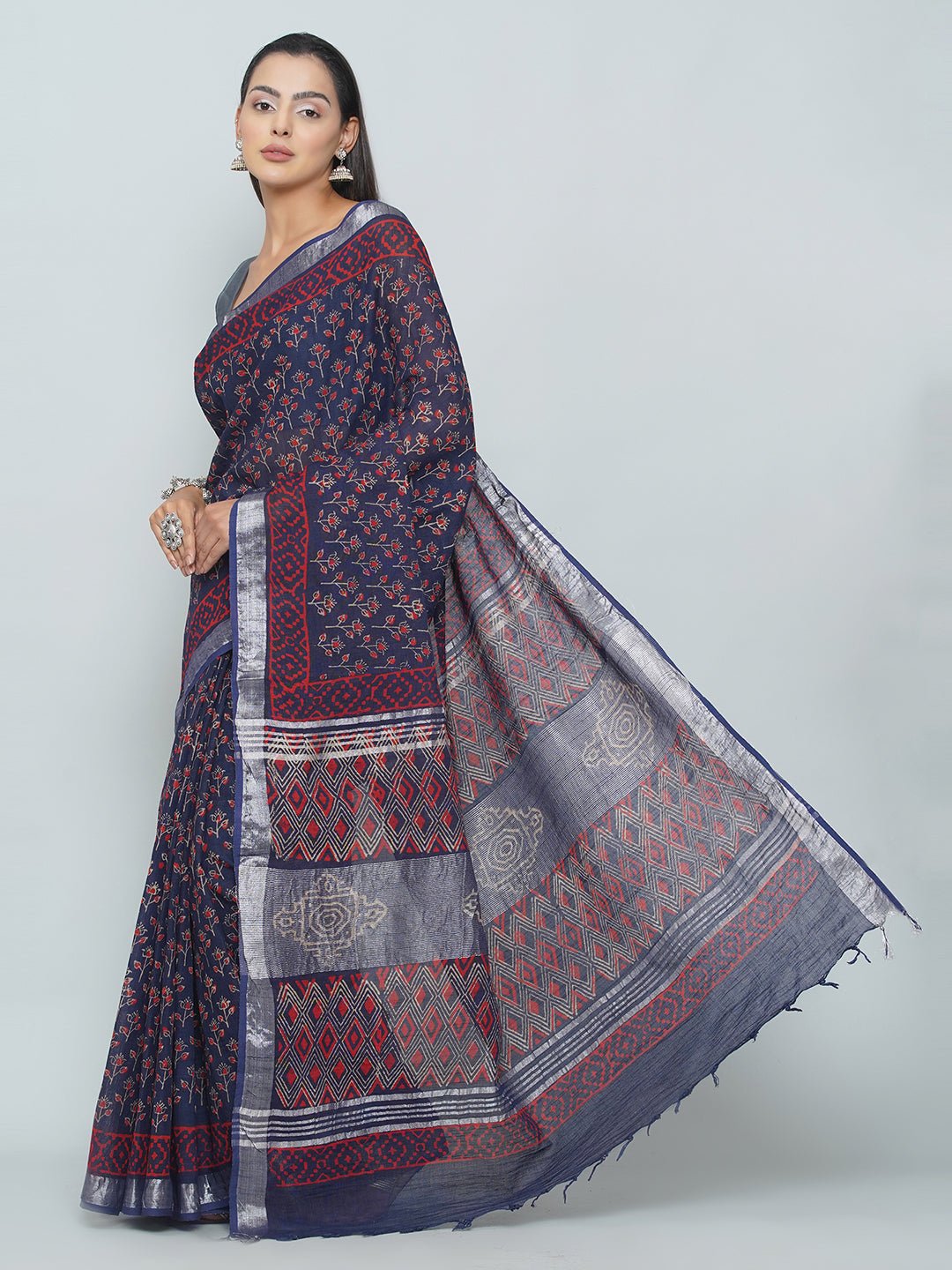 Linen Cotton Saree -