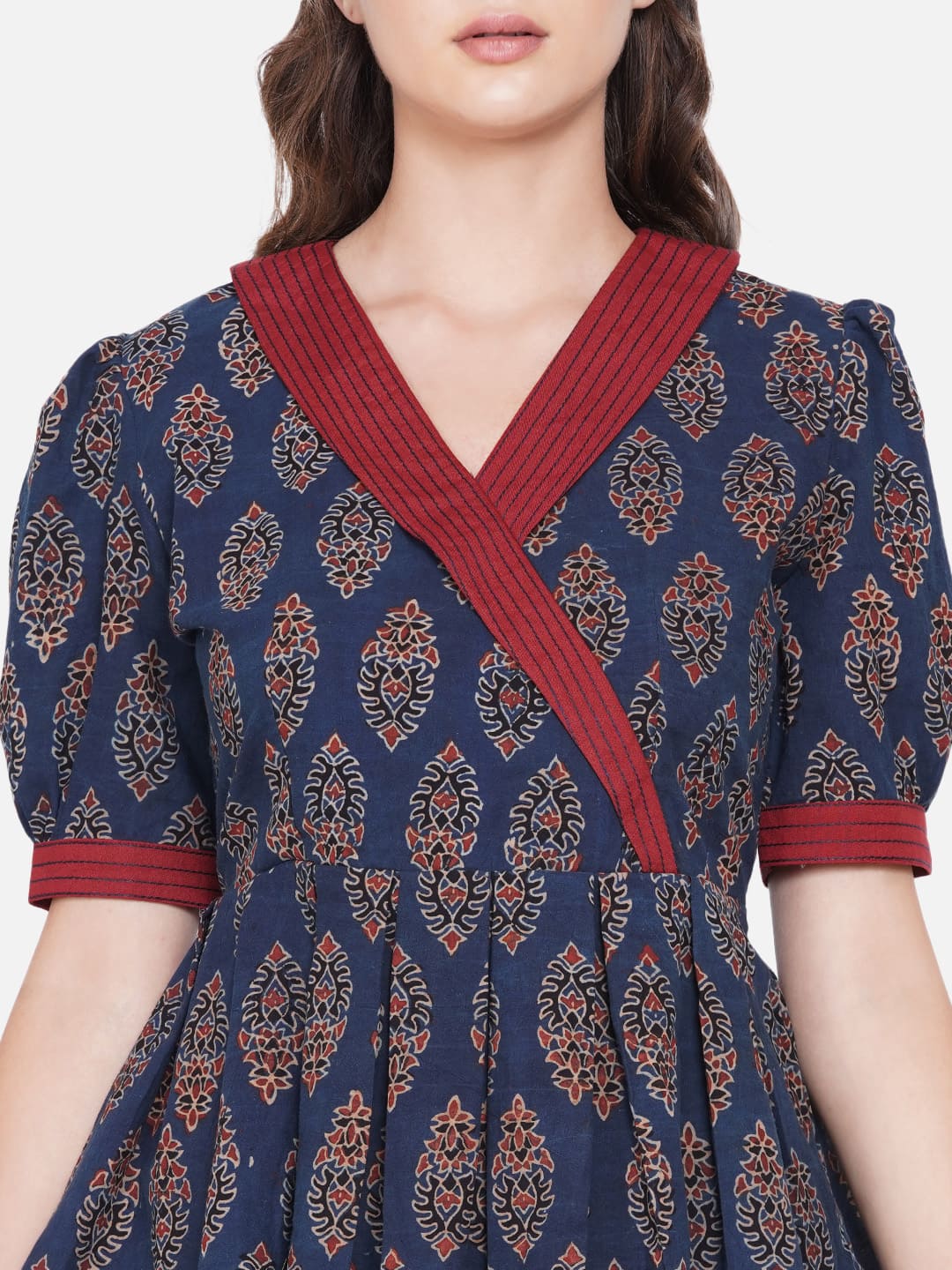 Indigo Ajrakh Skirt & Top