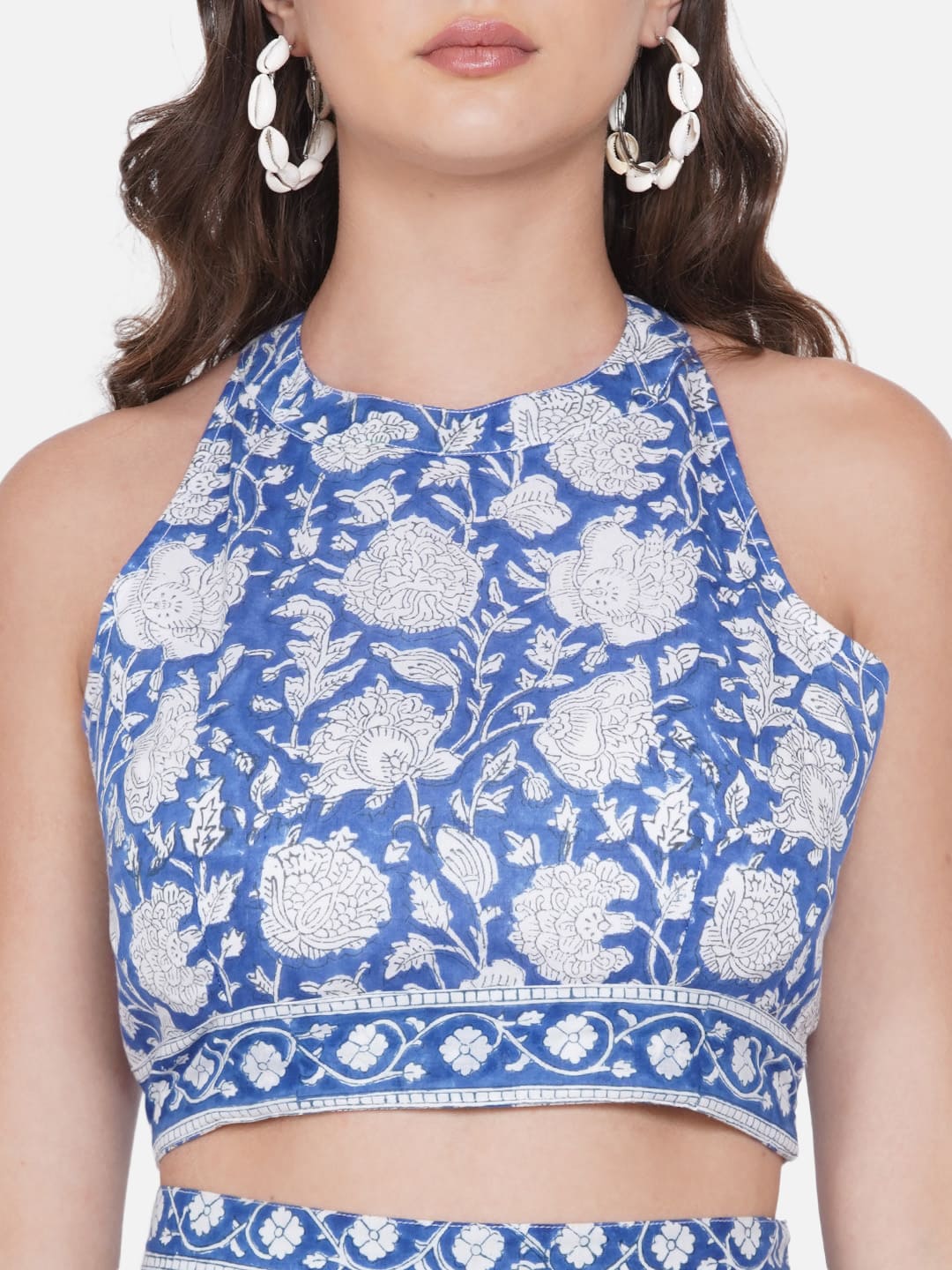 Blue Sanganeri Co-ord Set