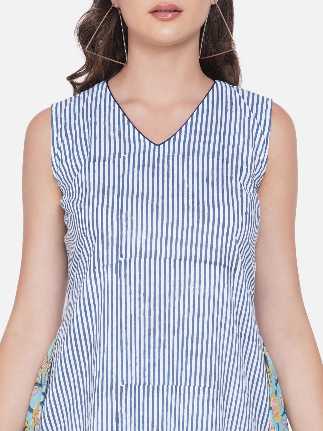Blue Stripe with Sanganeri Drape