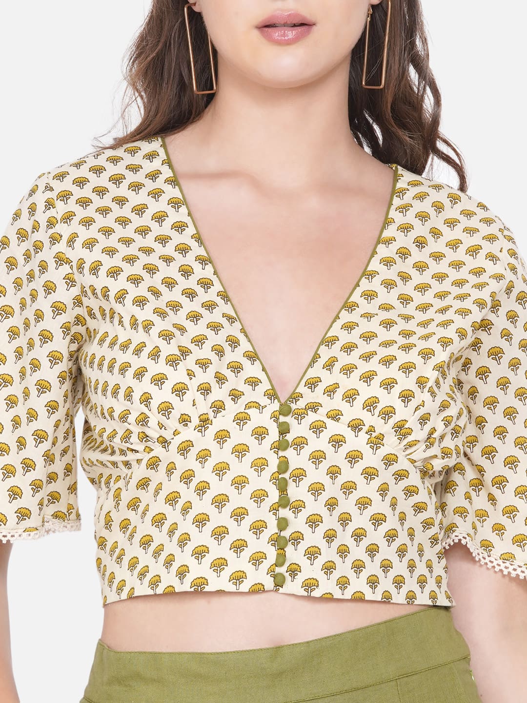 Bagru Olive Co-ord Set