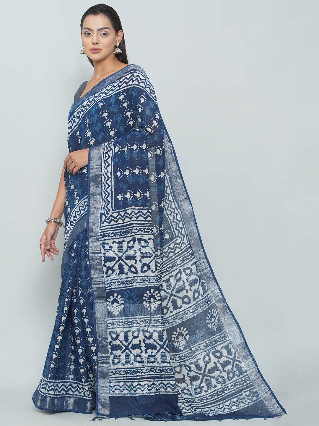 Linen Cotton Saree