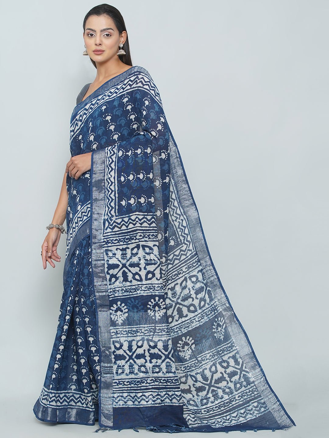 Linen Cotton Saree -