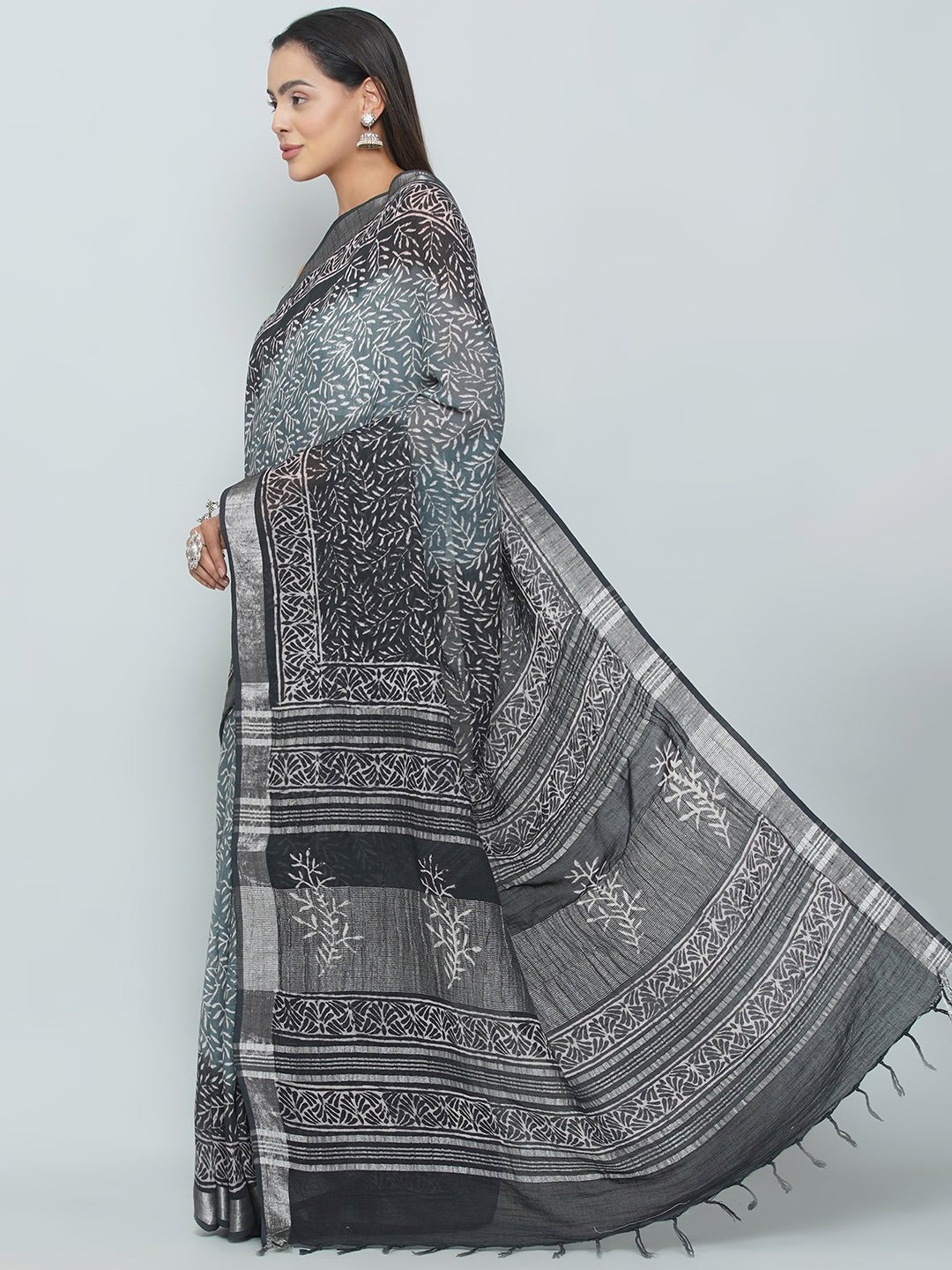 Linen Cotton Saree -