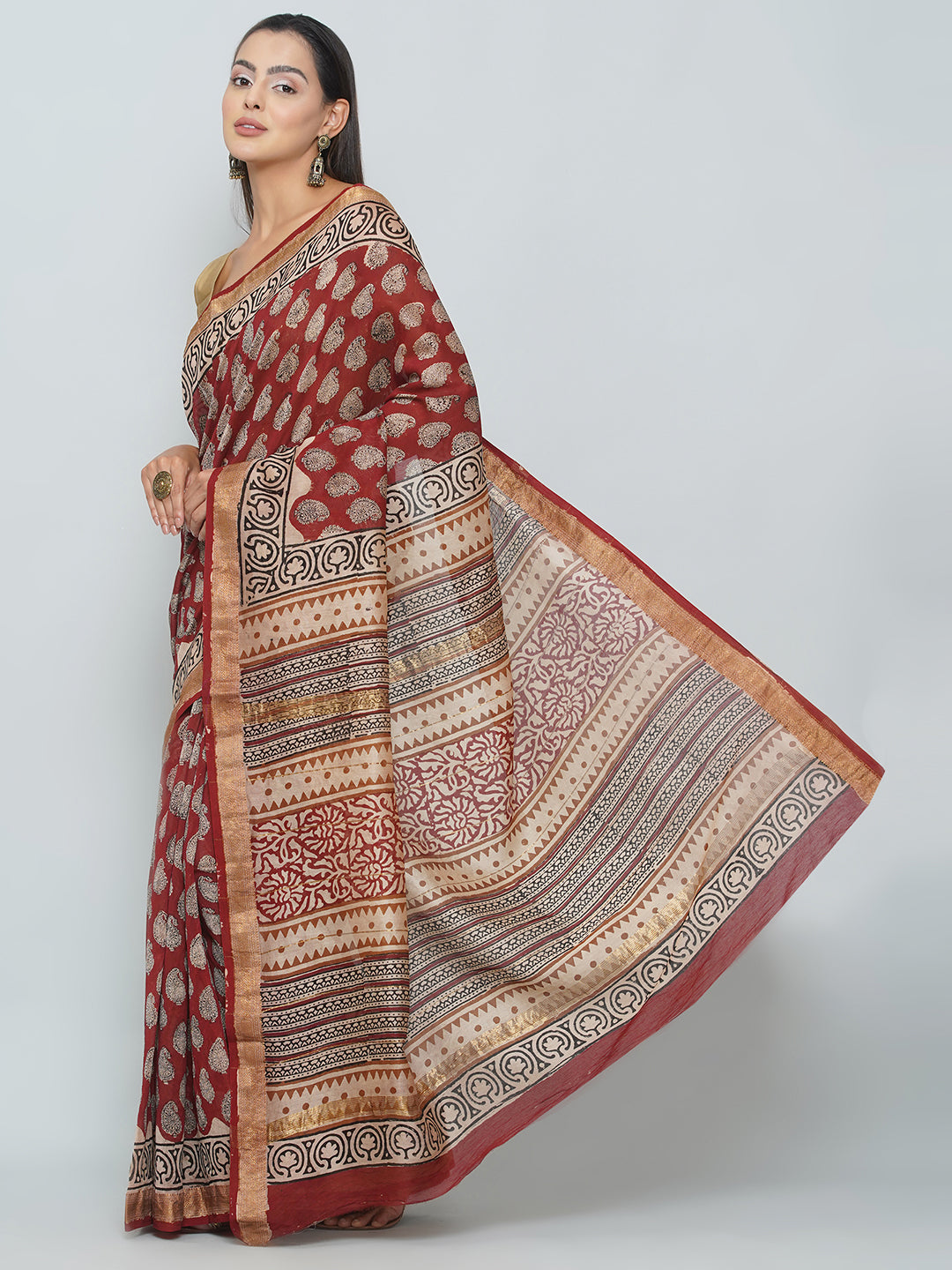 Maheshwari Cotton Saree