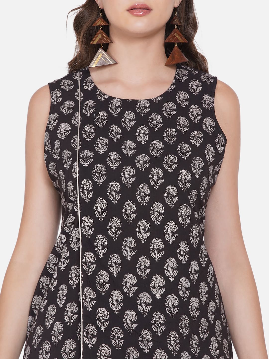 Black and Off White Bagru Co-ord Set
