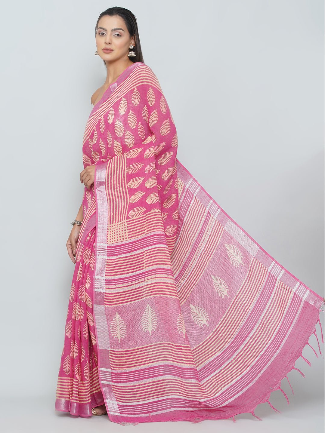 Linen Cotton Saree -