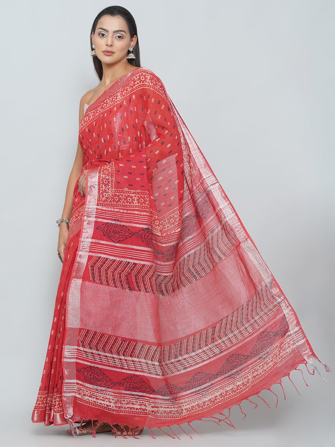 Linen cotton Saree -