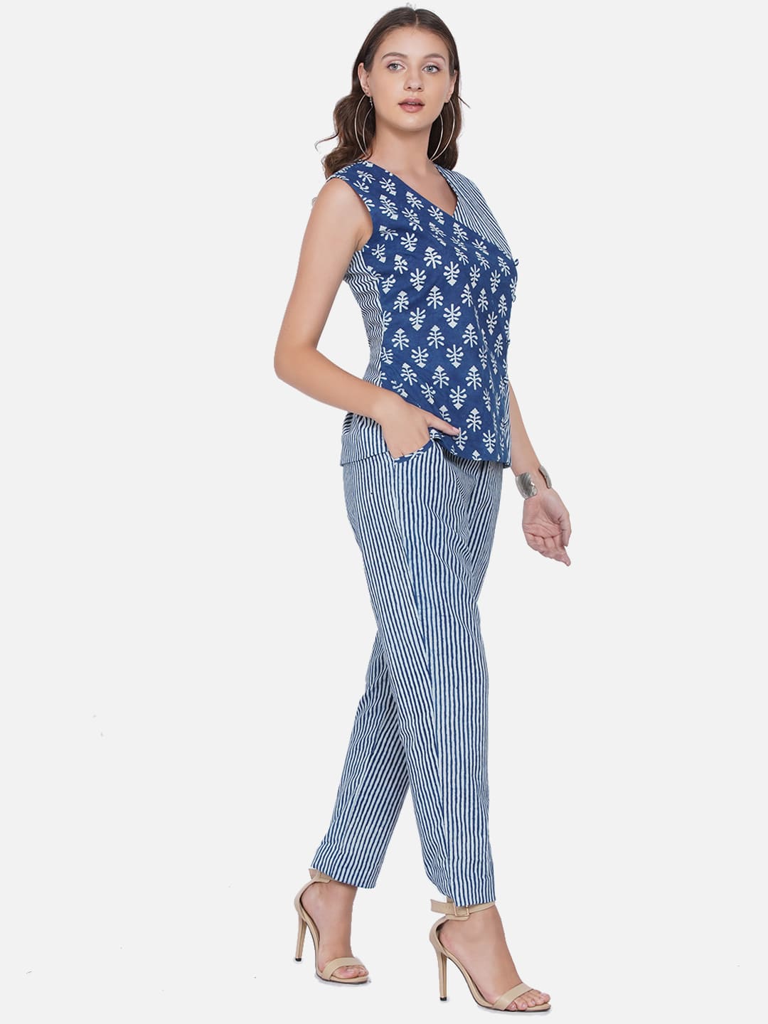 Indigo Stripe Co-ord Set
