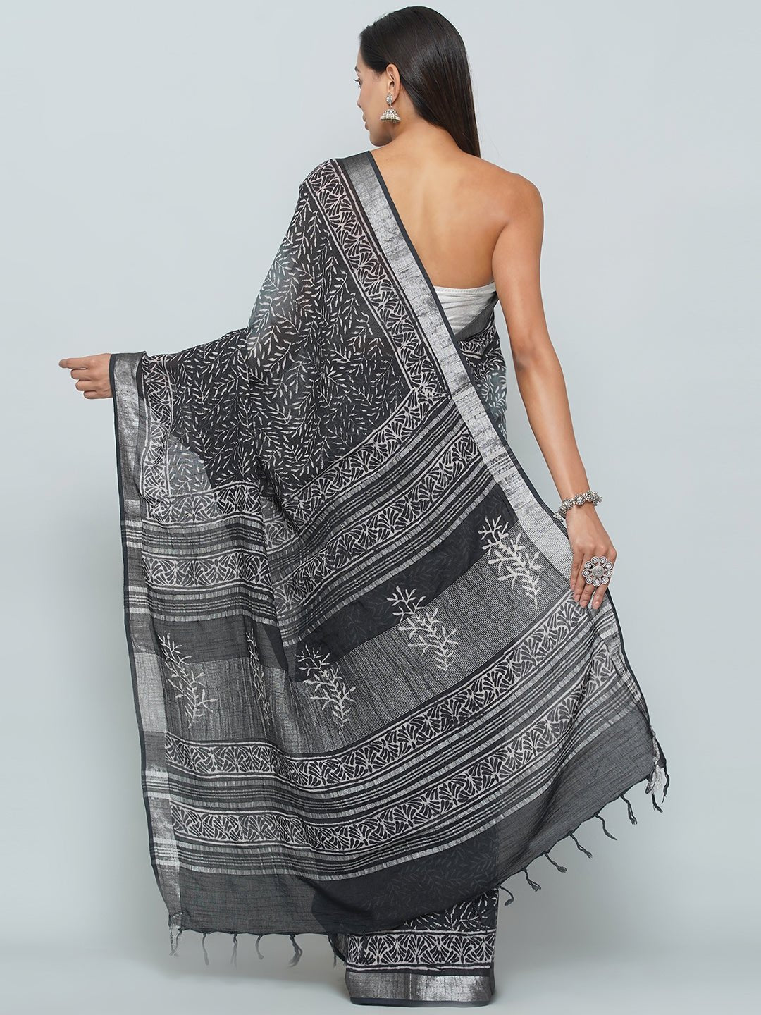 Linen Cotton Saree -