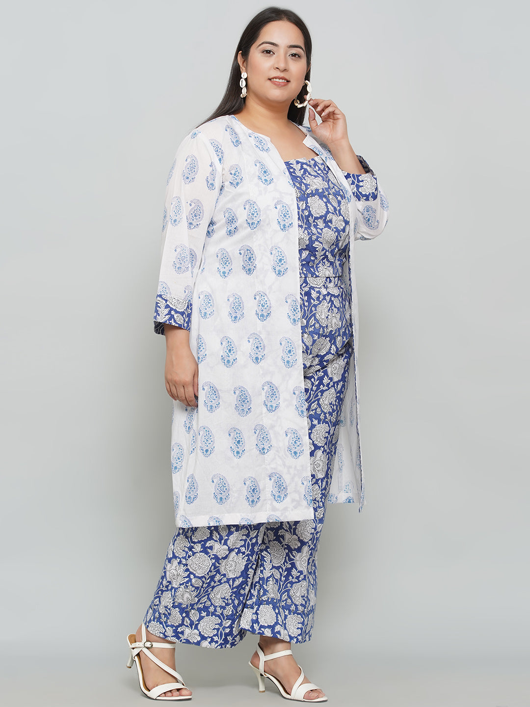 Blue Sanganeri 3 Piece Set