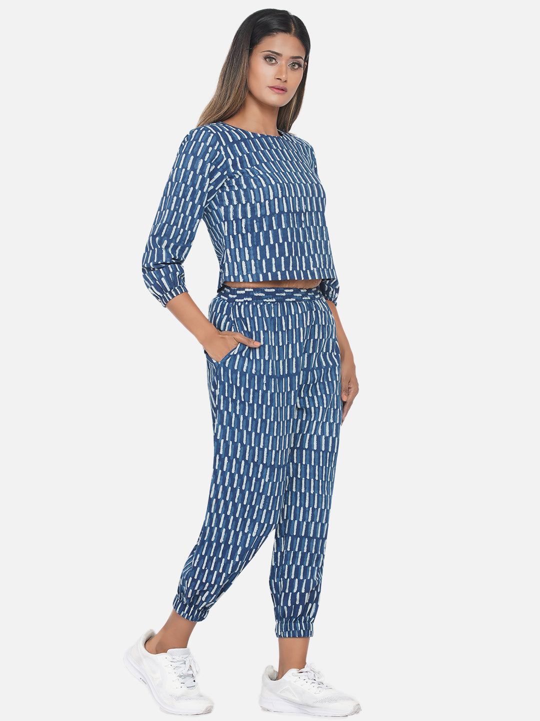 Indigo Crop Top Joggers