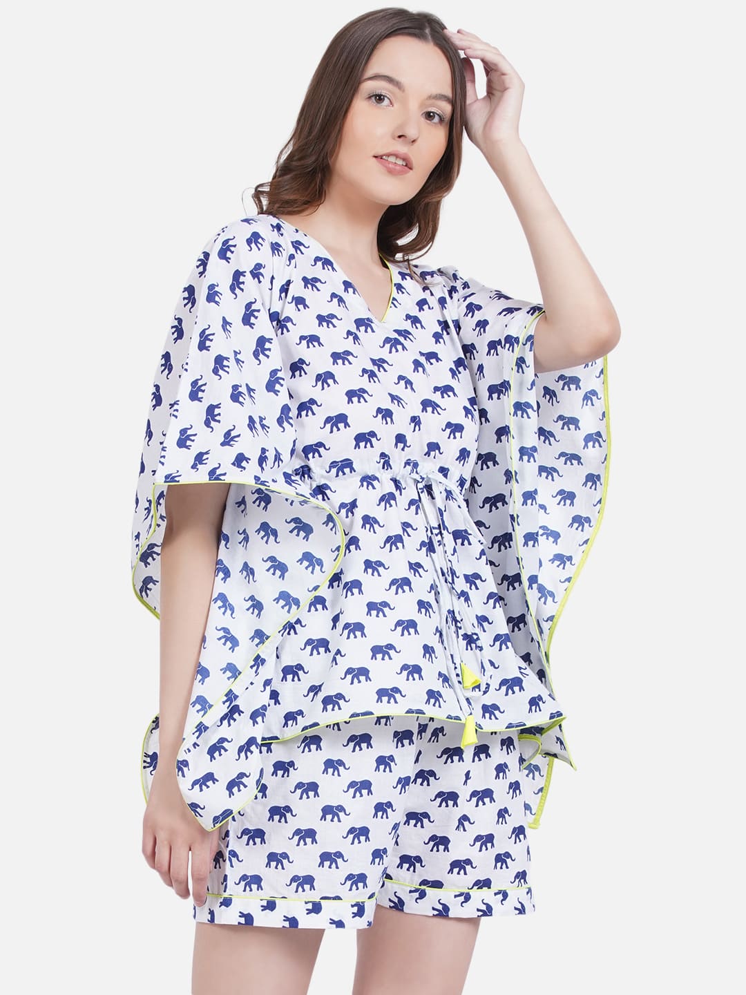 Bagru Kaftan Short Set
