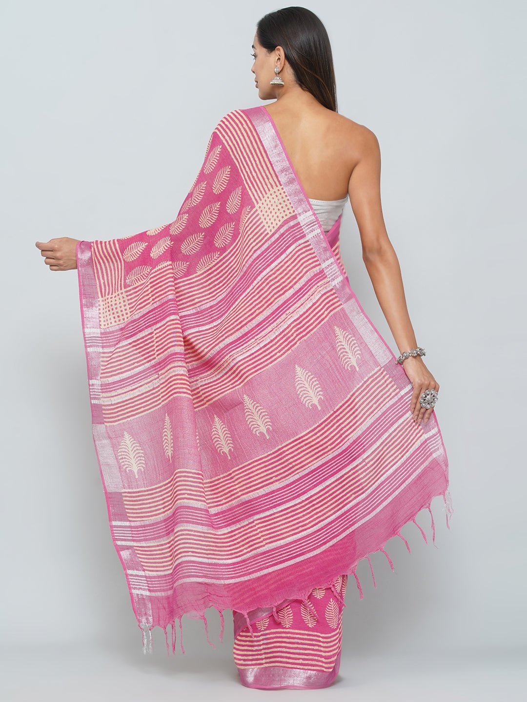 Linen Cotton Saree -