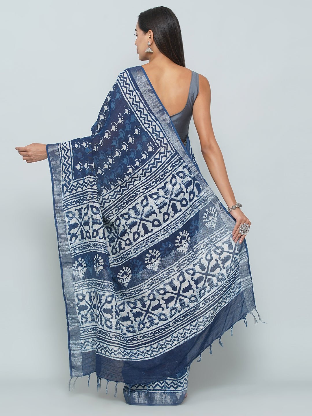Linen Cotton Saree -