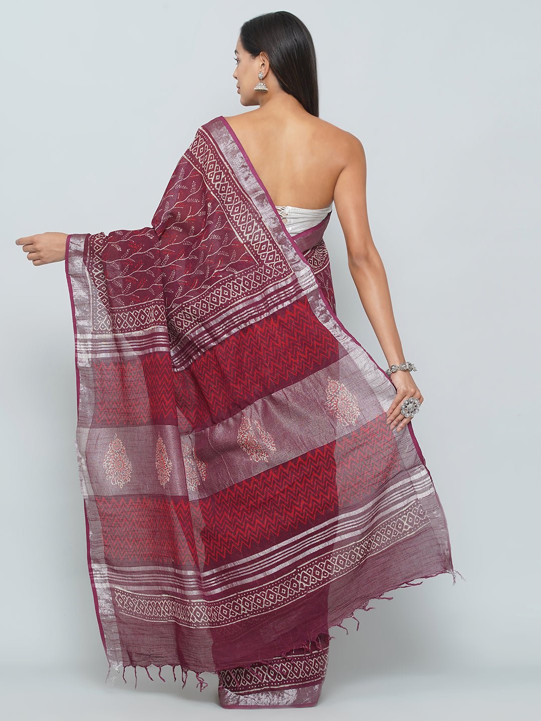 Linen Cotton Saree -