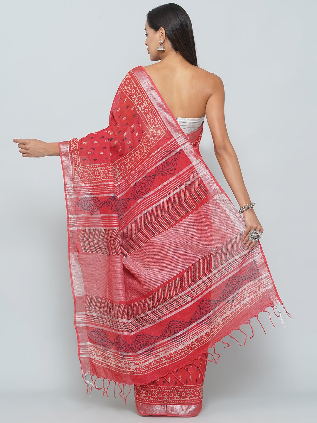 Linen cotton Saree -