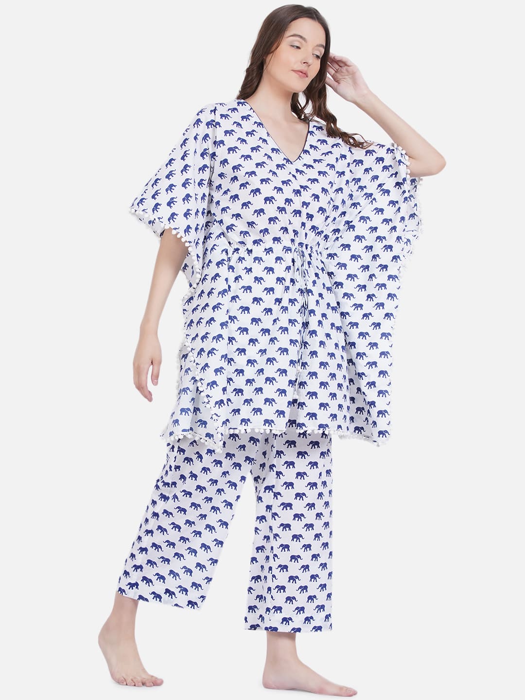 Bagru Kaftan Pant Set