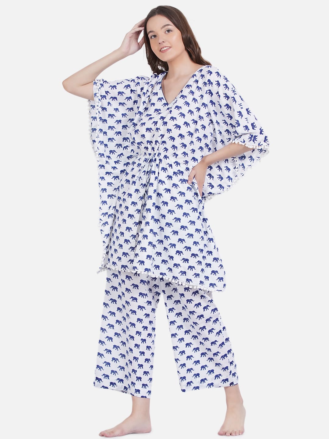 Bagru Kaftan Pant Set