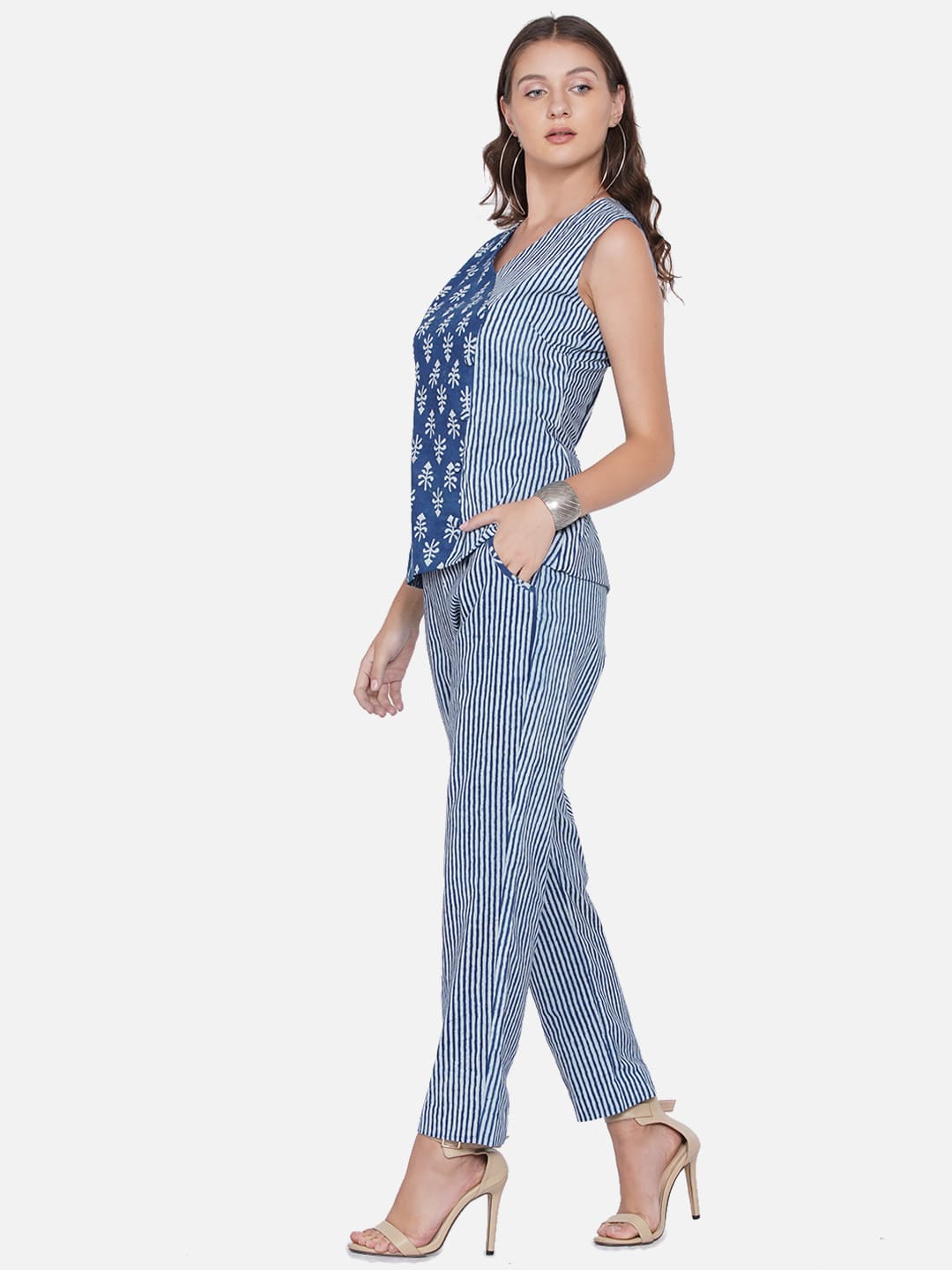 Indigo Stripe Co-ord Set