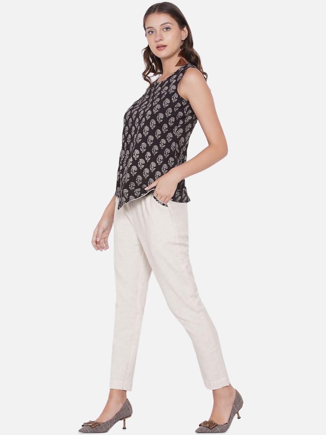 Black and Off White Bagru Co-ord Set