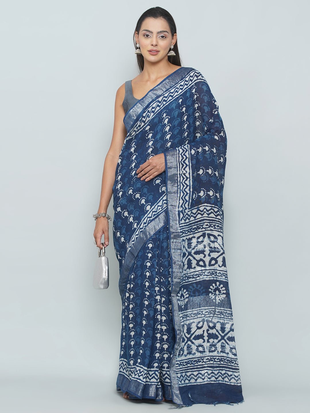 Linen Cotton Saree -